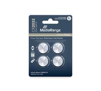 MediaRange MRBAT132 Litio 3V batería no-Recargable - Pilas (Litio, Botón/Moneda, 3 V, 4 Pieza(s), CR2032, 220 mAh), Plata