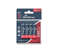 MediaRange MRBAT144 Household Battery Single-Use Battery AA Zinc-Carbono 1,5 V - Pilas (Single-Use Battery, AA, Zinc-Carbono, Cilíndrico, 1,5 V, 4 Pieza(s))