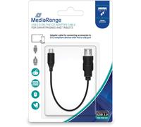 MediaRange MRCS168 USB Cable adaptador USB 2.0 Enchufe y zócalo 20cm