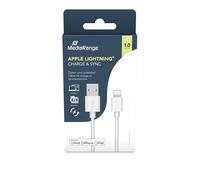 MediaRange MRCS178 Cable de Carga y Datos 1m USB 2.0 Apple Lightning Blanco