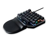 MediaRange MRGS100 - Teclado para Videojuegos con Cable (27 Teclas, 8 Modos de Color), Color Negro y Plateado