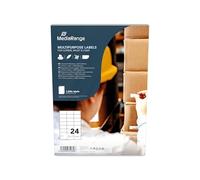 MediaRange MRINK149 Etiquetas 70x37mm blanco 1200 Piezas universale fuerte adherencia