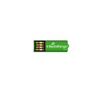 MediaRange Nano Memoria USB 32 GB con la función de Clip de Papel, Verde