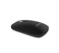 MediaRange Ratón óptico inalámbrico de 4 Botones con Rueda de Desplazamiento y botón dpi, 1000-2400 dpi, Teclas silenciosas, 3 Dispositivos (BT Ver 5.0), simétrico, Negro