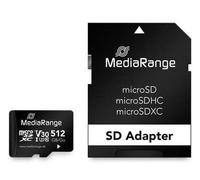 MediaRange SD MicroSD Card 512GB UHS-1 Cl.10 incl. adaptador