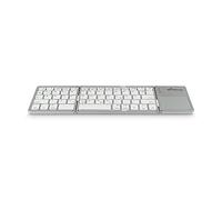 MediaRange Tastatur Wireless 63 Ta. faltbar Toch. DE Silber