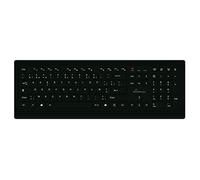 MediaRange - Teclado con cable con 107 teclas ultra planas, diseño AZERTY (BE), teclado PC con puerto USB 2.0 Plug & Play, resistente a salpicaduras y regulable en altura