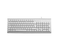 MediaRange - Teclado con cable y lector de tarjetas, color blanco