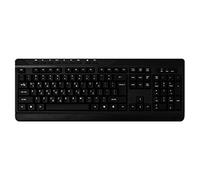 MediaRange Teclado Multimedia con Cable con 9 Teclas Especiales, diseño QWERTY (GR), Teclado de PC con conexión Plug & Play USB 2.0, Resistente a Salpicaduras y Altura Ajustable, Color Negro