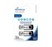 MEDIARANGE USB 32GB FLASH DRIVE USB 2.0 PACK 2