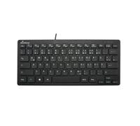 MEDIARANGE Wired compact keyboard with 78 ultra-flat keys, QWERTZ, black, MROS11