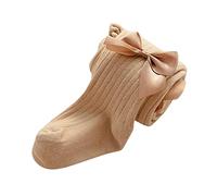 Medias Algodón para Niñas Pequeñas y Bebés para Primavera y Otoño Pantimedias con Lazo para Niños de 0 a 8 Años