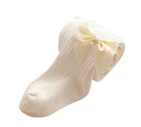 Medias Algodón para Niñas Pequeñas y Bebés para Primavera y Otoño Pantimedias con Lazo para Niños de 0 a 8 Años