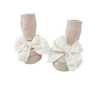 Medias Bebe - Calcetines con Lazo para Niños Calcetines para Caminar para Bebés De Media Pantorrilla Y Zapatos De Otoño para Interiores Calzado De Suela Suave para Bebés (Khaki 2-25 Years)