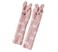 Medias cálidas de felpa para niños y niñas, otoño e invierno, a la moda, lindos animales, gruesas, cómodas, para clima frío, B, M