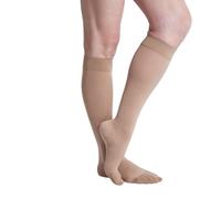 Medilast - Medias Cortas de Compresión Normal - Calcetines Compresivos para Varices, Piernas Cansadas o Sensación de Hormigueo - Fácil Colocación - Confort y Adaptabilidad - Color Beige - Talla XL