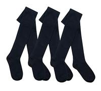 Medias de algodón liso para niñas Style It Up - Cálidas y suaves, ropa inteligente y casual - Rango de edad de 2 a 13 años - desde la guardería hasta la escuela - Disponibles en opciones de packs de 3