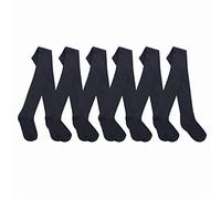 Medias de algodón liso para niñas Style It Up - Cálidas y suaves, ropa inteligente y casual - Rango de edad de 2 a 13 años - desde la guardería hasta la escuela - Disponibles en opciones de packs de 3