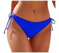 Medias de bikini Menstruación Período Bragas Baño Menstrual Mujer Bragas Trajes Pantalones cortos Menstruales Corte Triángulo Encaje Cordón Enlaces Chicas Período, Azul-B, S