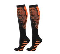 Medias De Compresion 2 pares de calcetines de compresión de 20 a 30 mmHg, medias altas for hombres y mujeres, calcetines deportivos for maratón, ciclismo, fútbol, venas varicosas(Orange,L-XL)