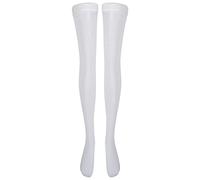 Medias de Compresión Blancas hasta el Muslo, S a XL Calcetín Opcional para Venas Varicosas para Edema E Hinchazón Y Dolor, Manga de Apoyo para la Pierna para Senderismo Baloncesto Y Deportes(M)