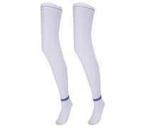 Medias de compresión con manguito para hombres y mujeres, medias largas de compresión transpirables con presión graduada de 15-20 mmHg, medias de soporte hasta el muslo