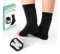 Medias de Compresión Mujern/Hombre Tobilleras - Welnove Protector para el talón calcetines con almohadilla de gel compresivo en forma de H para aliviar la bursitis y la tendinitis aquilea - Regular