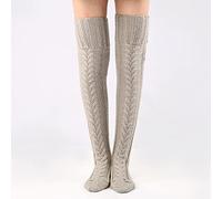 Medias de encaje hasta la rodilla, Calcetines hasta la rodilla for mujer Multicolor(Jw186gray)