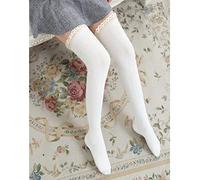 Medias de encaje hasta la rodilla, Calcetines hasta la rodilla for mujer Multicolor(Jw53white)