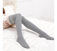 Medias de encaje hasta la rodilla, Calcetines hasta la rodilla for mujer Multicolor(Nh422gray)