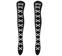 Medias de Halloween con estampado de esqueleto de corazón para mujeres y niñas, calcetines largos para cosplay, por encima de la rodilla, hasta el muslo, elegantes y largos, M, Altoa única