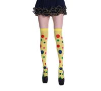 Medias de Halloween para mujer, medias góticas de malla de esqueleto, accesorios de disfraces para fiestas con diseño de manchas de sangre espeluznantes, piernas largas, amarillo claro, Talla única