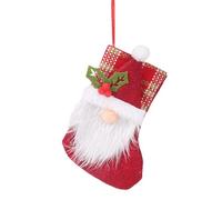 Medias de Navidad Calcetines Lindos No Tejidos | Calcetines de Navidad del Viejo Hombre Sin Cara Para Dulces Regalos Rellenos De Recuerdos Fiestas Familiares Árbol