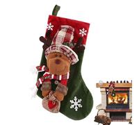 Medias de Navidad de granja, medias de alce, calcetines de Navidad para la familia, para decoración navideña