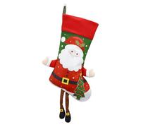 Medias de Navidad de Santa Claus, decoraciones de medias de Navidad | Navidad Papá Noel colgante vacaciones decoración baja,Medias de Navidad decoradas con piernas largas para chimenea, árbol de