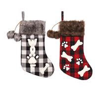 Medias de Navidad para mascotas, para colgar en el árbol, casa de perro, decoración de festivales para interiores y exteriores