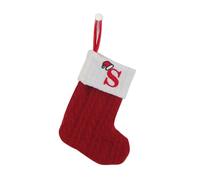 Medias de Navidad personalizadas con 26 letras bordadas, lindas medias de Navidad, decoración perfecta para tu chimenea, vestido de evento para mujer, talla grande (S, talla única)