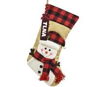 Medias de Navidad personalizadas con nombres (Puede ser marcado por sí mismo, no es impreso) - Calcetín colgante, decoración para chimenea, árbol de Navidad y celebraciones familiares(Muñeco de nieve)