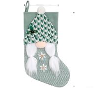 Medias de punto festivas para decoraciones navideñas y colgar en el árbol con patrones clásicos de temporada y construcción de tela para múltiples usos navideños (B)