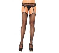 Leg Avenue Medias de la Correa de Color Negro - 1 Unidad