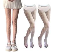 Medias De Rejilla Blancas De 2 Piezas, Calcetines De Rejilla Para Mujer, Medias Con Cintura Alta, Calcetines Cruzados, Calcetines De Piso De Moda.