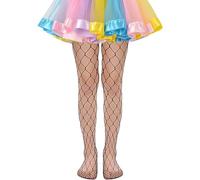 Medias de Rejilla Negras Niña Medias Rejilla Niña Medias Red Niña Medias Negras Niña Medias Rejilla Fishnet Tights 7-12 años Actuaciones, Fiestas Temáticas, Cosplay
