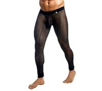 Medias de rejilla transparentes y negras para hombre - Tamaño - grande