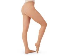 Capezio Ajuste de transición Ultra Suave con Cintura de Punto automático Medias, Mujeres, Almendra Tostada, S-M