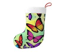 Medias decorativas de Navidad con patrón de enjambre de mariposas WHJSHOP para fiestas de Navidad