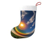 Medias decorativas de Navidad con texto en inglés "HJFCZH Sun High in the Sky" para fiestas de Navidad