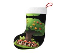 Medias decorativas de Navidad WHJSHOP con diseño de hongos bajo el árbol frutal para fiestas de Navidad