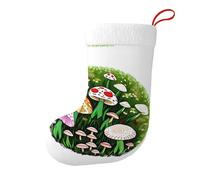 Medias decorativas de Navidad WHJSHOP con patrón de bolas de hongo para fiestas de Navidad