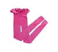 Medias finas de malla de diamantes de imitación para niñas pequeñas con purpurina para niños pequeños, Rosa Roja, 2-7 años