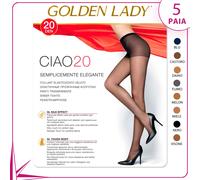 Medias Golden lady Hola 20 Guarida Velado Matt 5 Pares